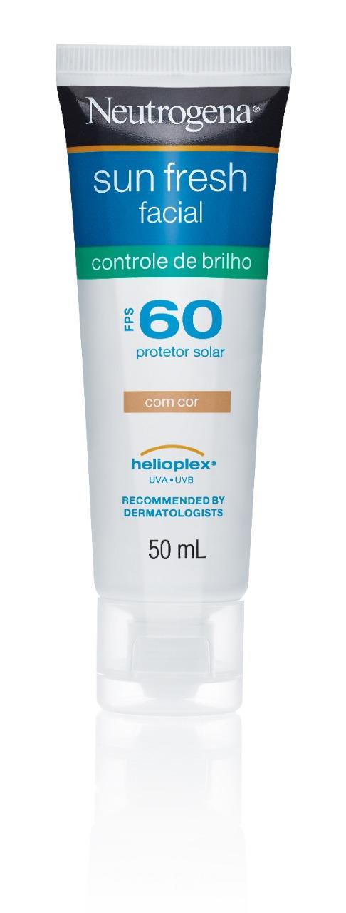NEUTROGENA® Sun Fresh Facial Protetor Solar Controle de brilho com cor FPS 60
